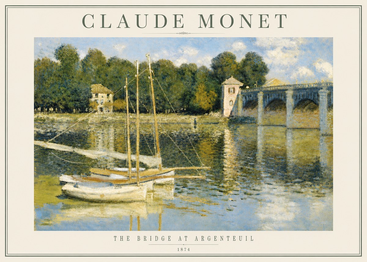 Monet The Bridge at Argenteuil III No3 - Plakát