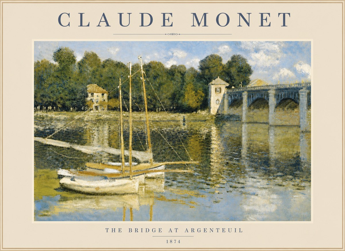 Monet The Bridge at Argenteuil III No5 - Plakát