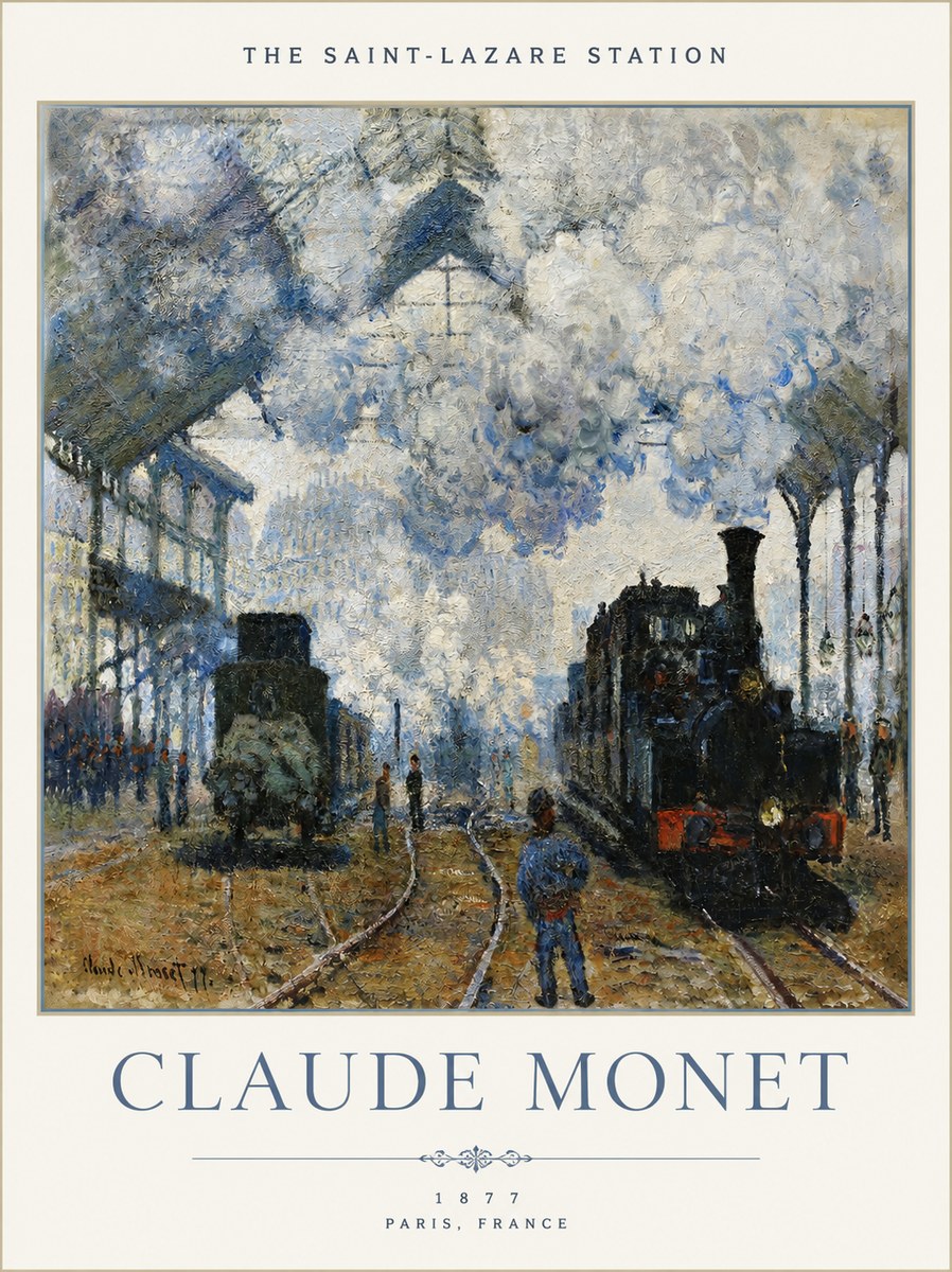 Monet The Saint-lazare Station No4 - Plakát