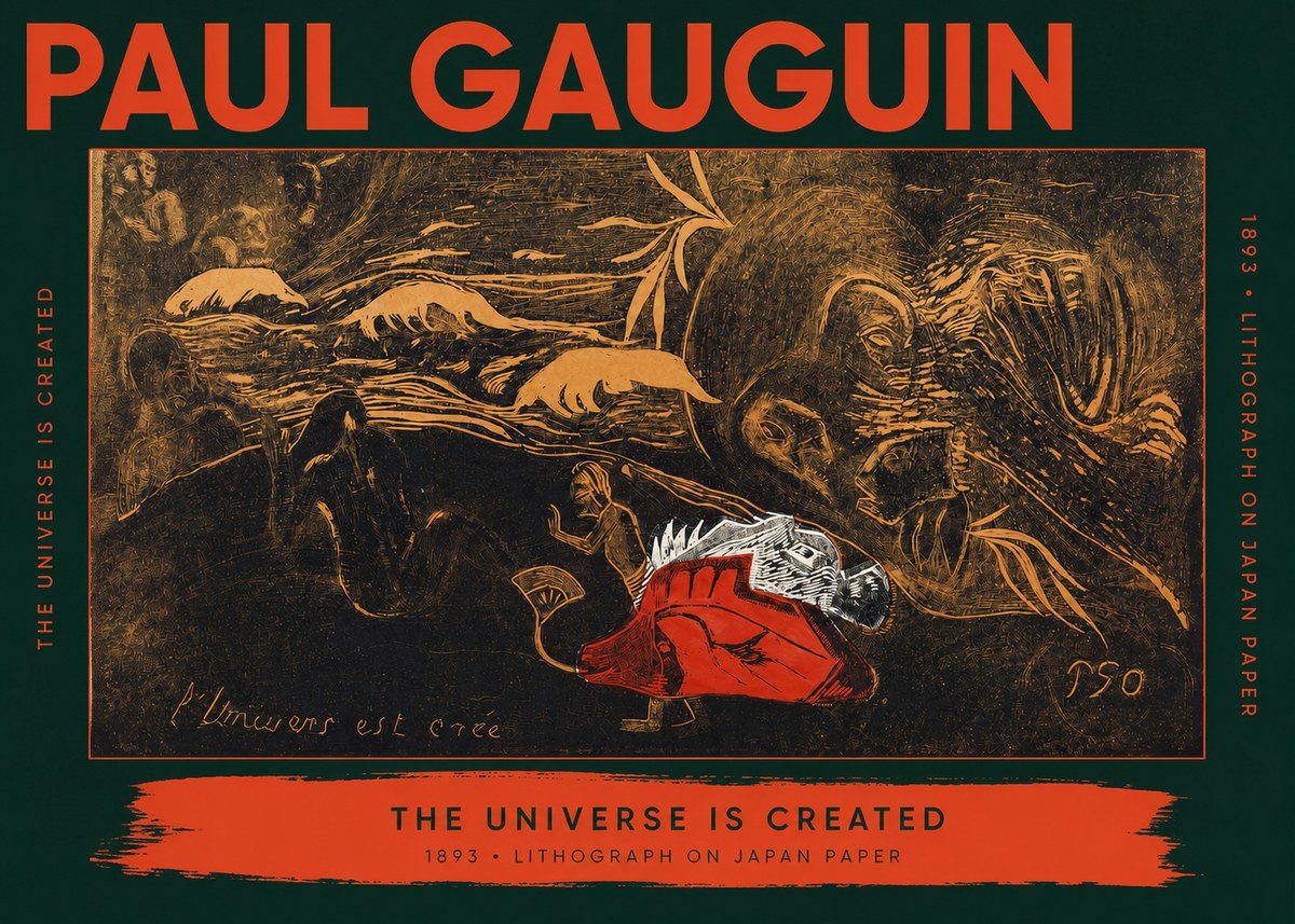 Paul Gauguin The Universe Is Created III No2 - Plakát
