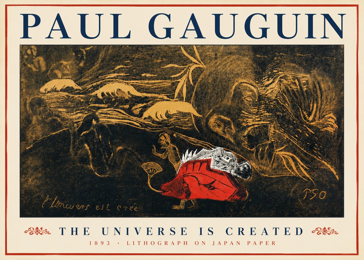 Paul Gauguin The Universe Is Created III No3 - Plakát