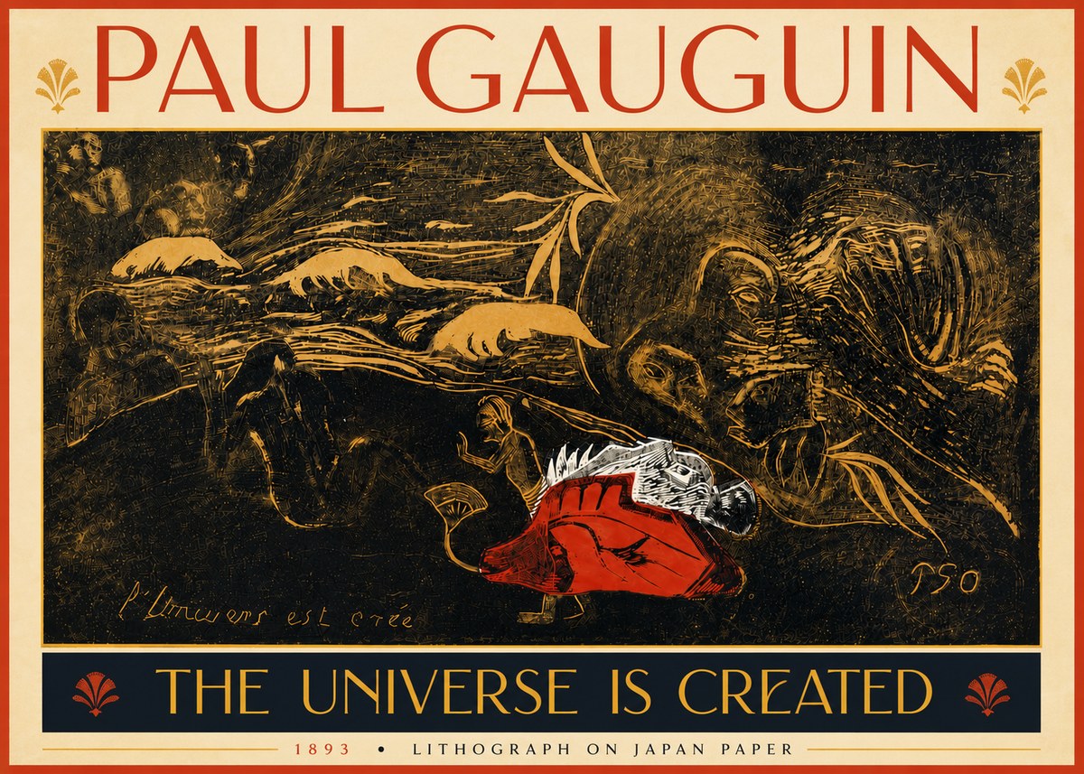 Paul Gauguin The Universe Is Created III No5 - Plakát