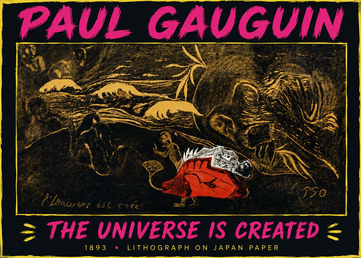 Paul Gauguin The Universe Is Created III No6 - Plakát