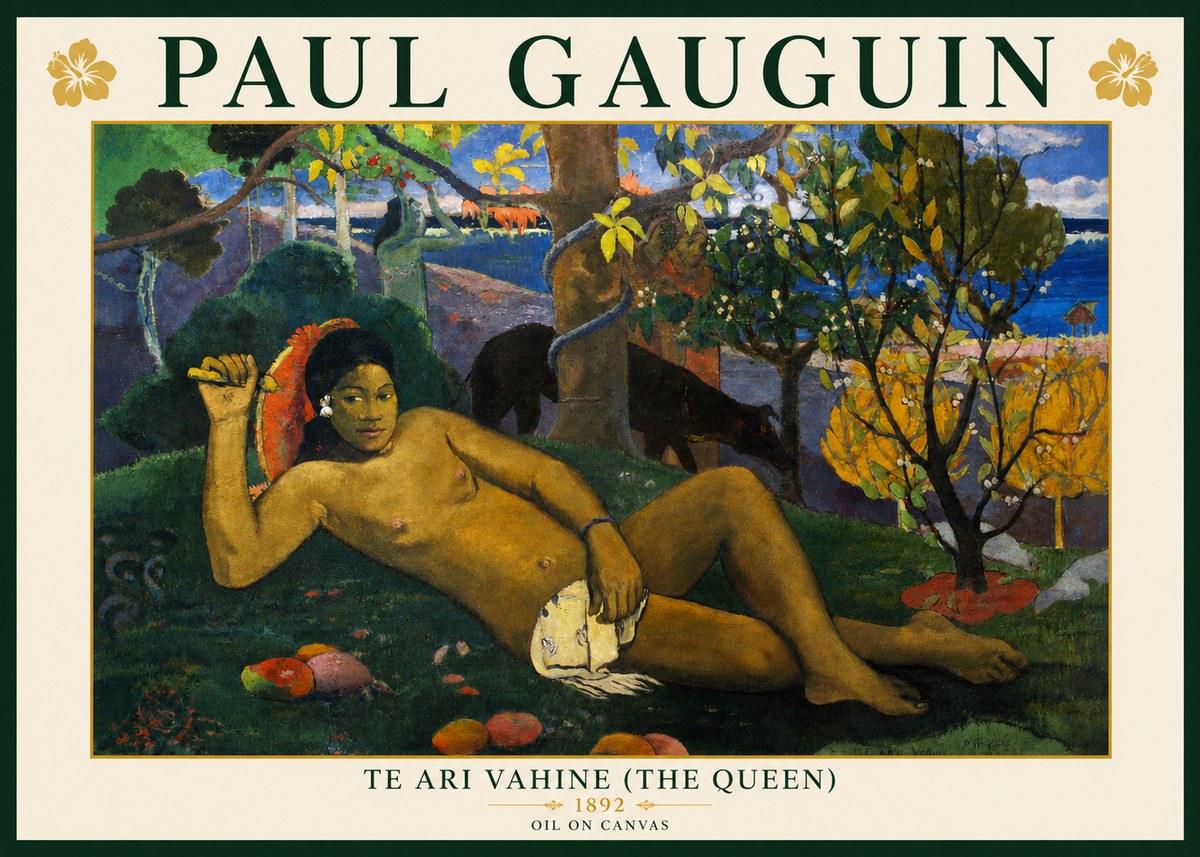 Paul Gauguin Te Ari Vahine (the Queen) No3 - Plakát