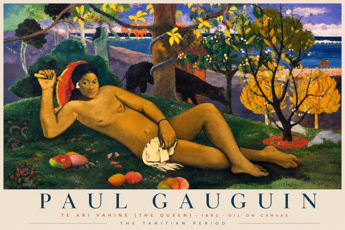 Paul Gauguin Te Ari Vahine (the Queen) No4 - Plakát
