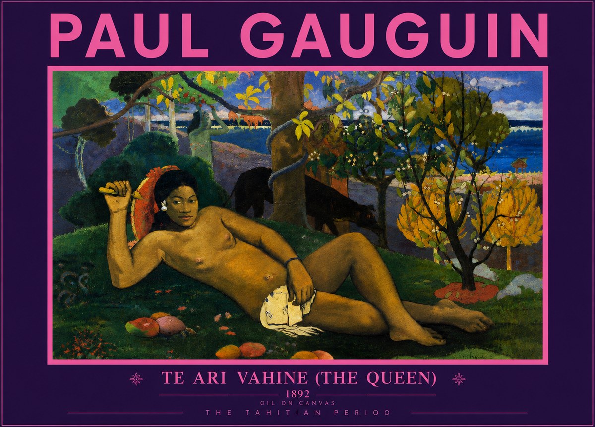 Paul Gauguin Te Ari Vahine (the Queen) No5 - Plakát