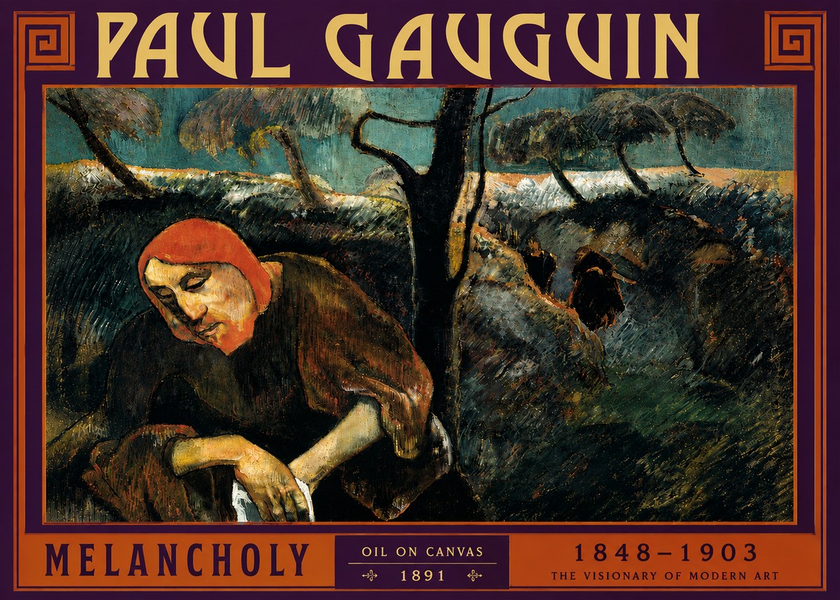 Paul Gauguin Melancholy No5 - Plakát