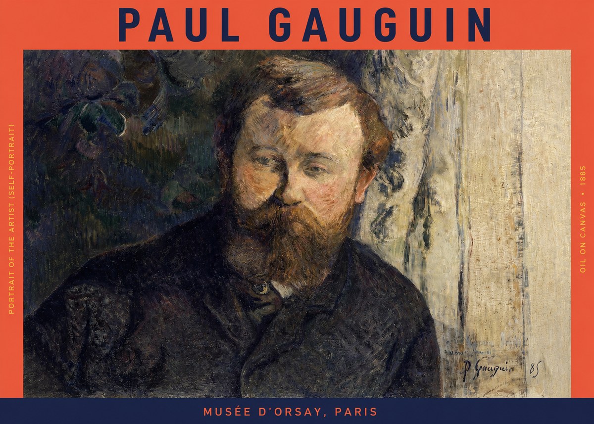 Paul Gauguin Portrait of the Artist (Self-portrait) No2 - Plakát