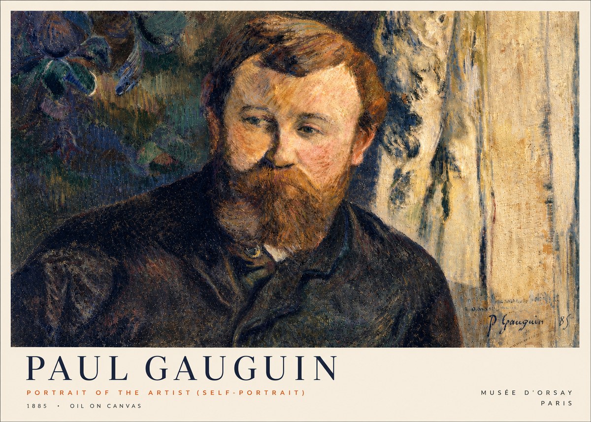 Paul Gauguin Portrait of the Artist (Self-portrait) No3 - Plakát