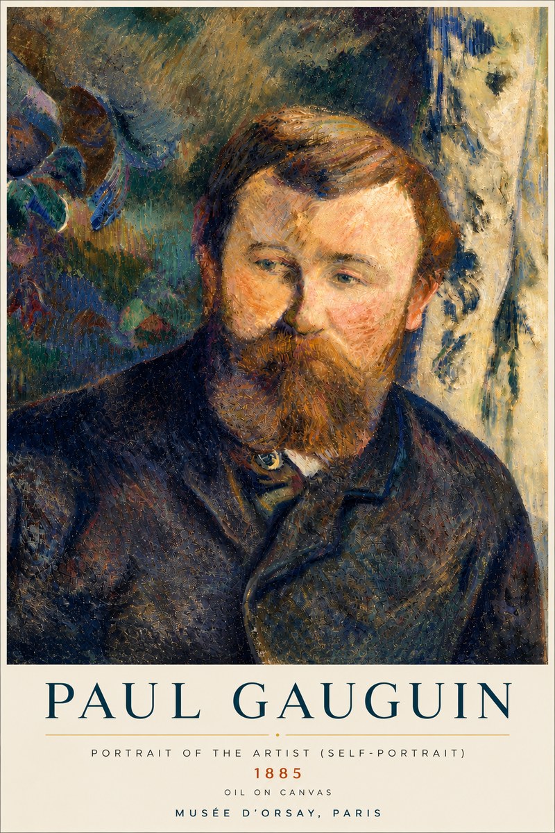 Paul Gauguin Portrait of the Artist (Self-portrait) No4 - Plakát