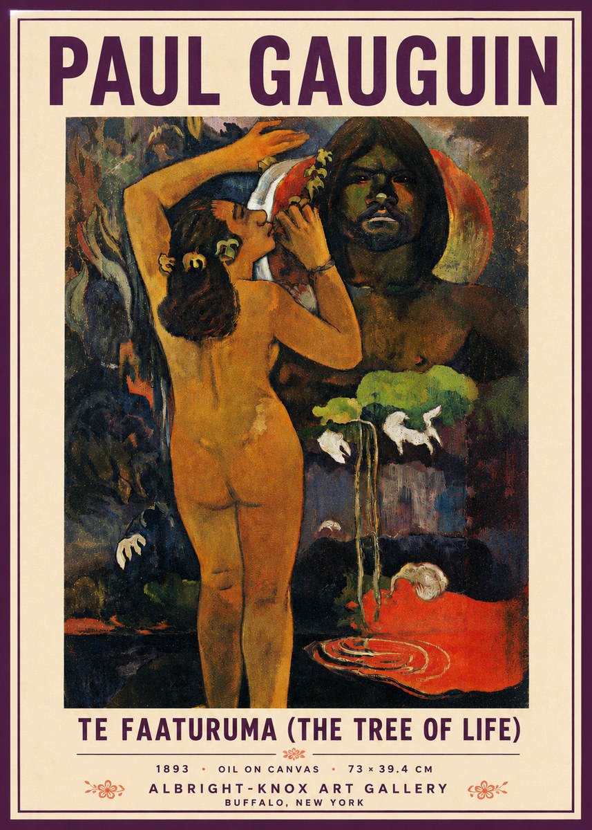 Paul Gauguin Te Faaturuma (the Tree of Life) No3 - Plakát