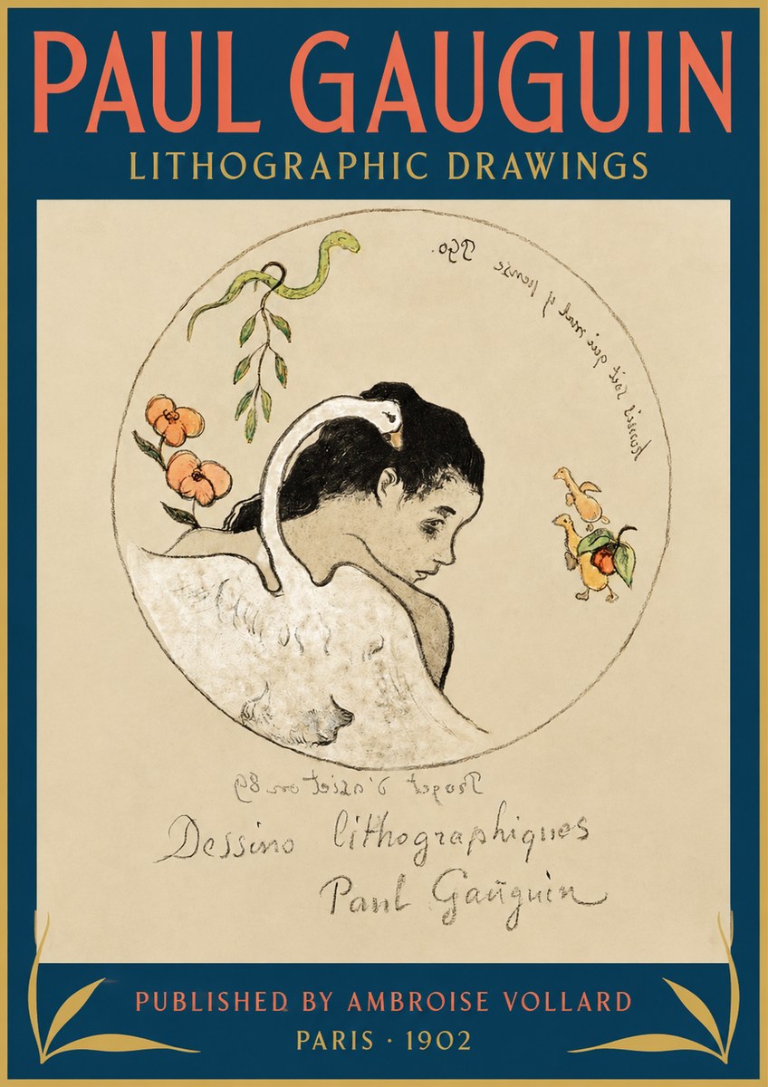 Paul Gauguin Dessins Lithographiques No3 - Plakát