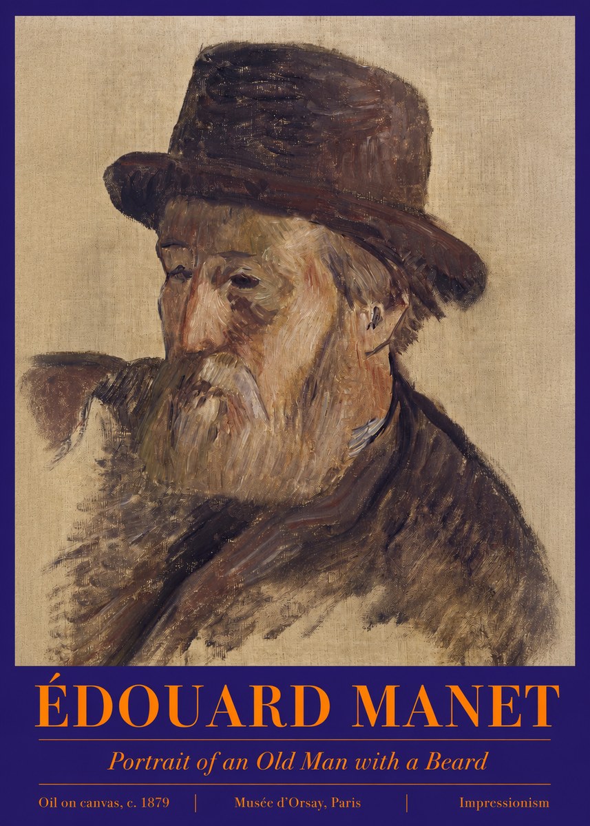 Édouard Manet Portrait of an Old Man with a Beard No2 - Plakát