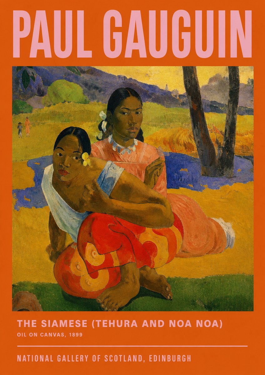 Paul Gauguin The Siamese (Tehura and Noa Noa) No2 - Plakát