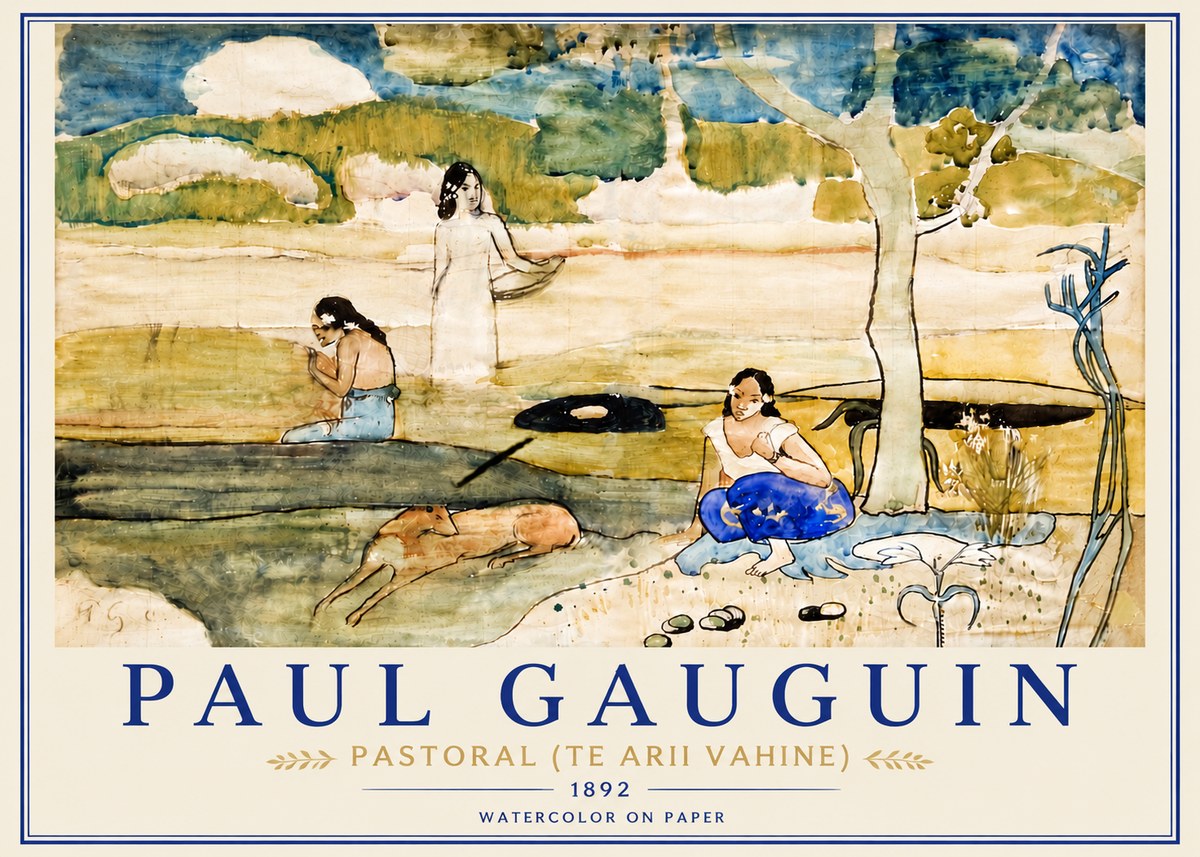Paul Gauguin Pastoral (Te Arii Vahine) No5 - Plakát
