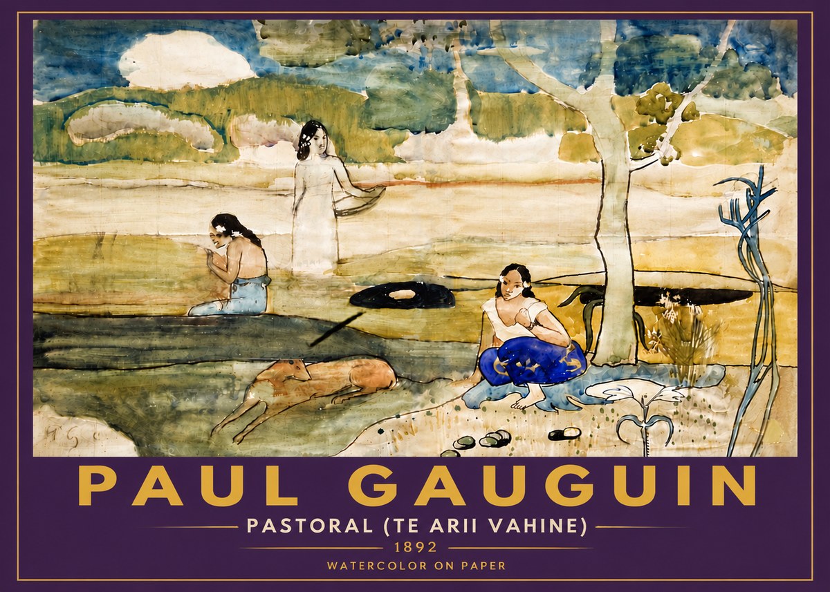Paul Gauguin Pastoral (Te Arii Vahine) No6 - Plakát