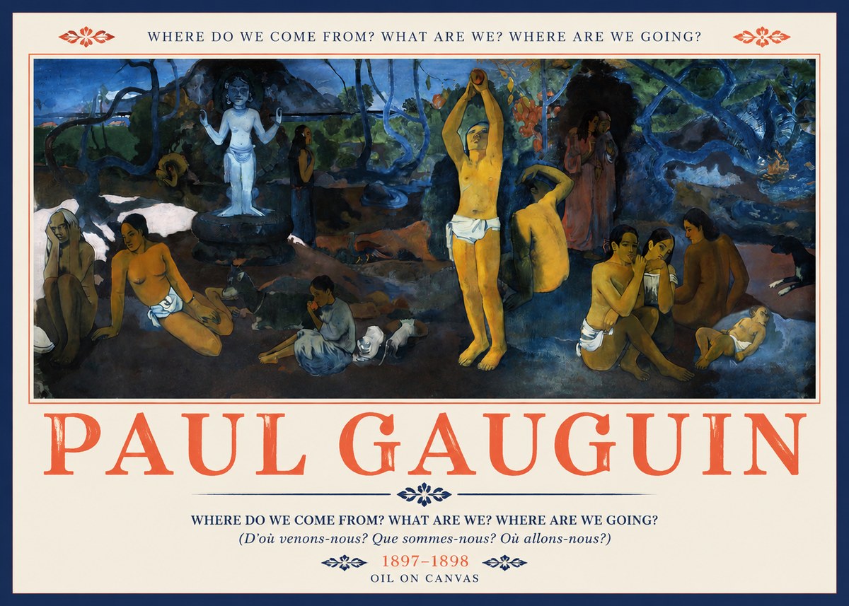 Paul Gauguin D'où Venons Nous? Que Sommes Nous? Où Allons Nous? No3 - Plakát