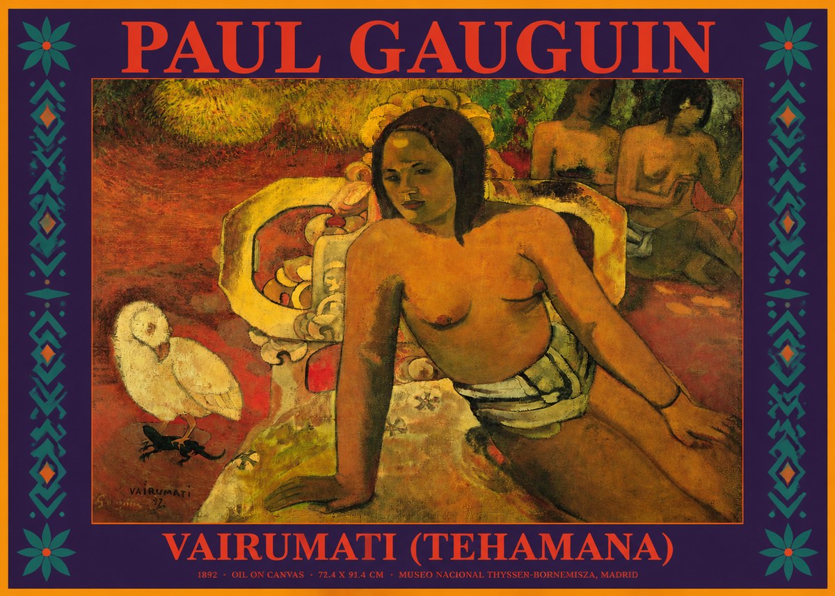 Paul Gauguin Vairumati (Tehamana) No2 - Plakát