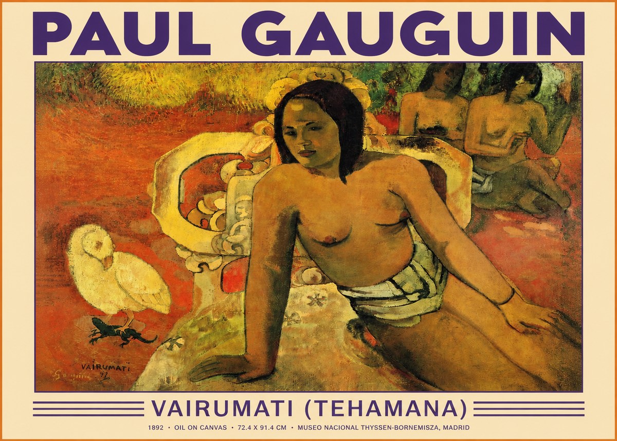 Paul Gauguin Vairumati (Tehamana) No3 - Plakát