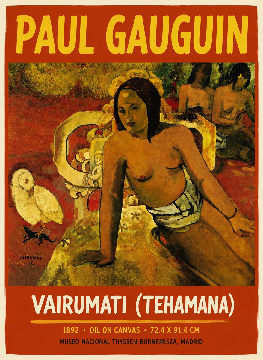 Paul Gauguin Vairumati (Tehamana) No4 - Plakát