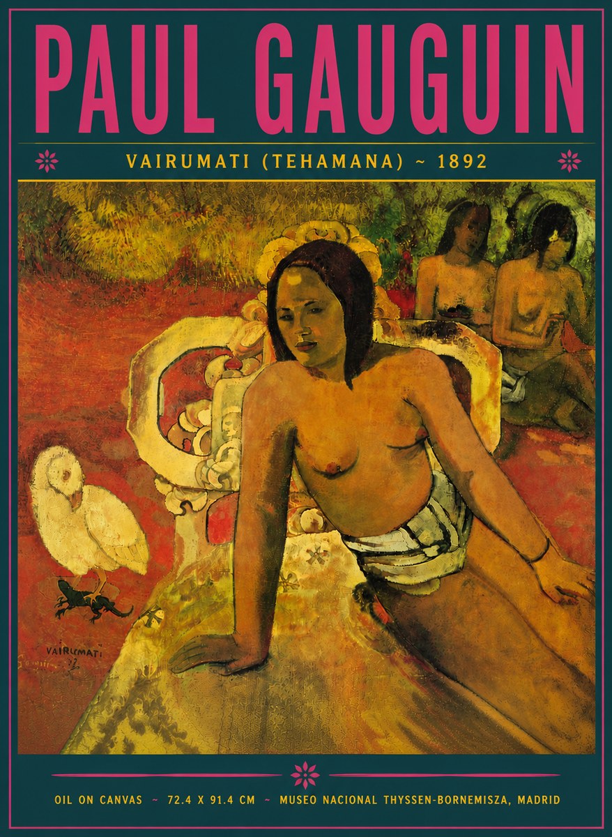 Paul Gauguin Vairumati (Tehamana) No5 - Plakát