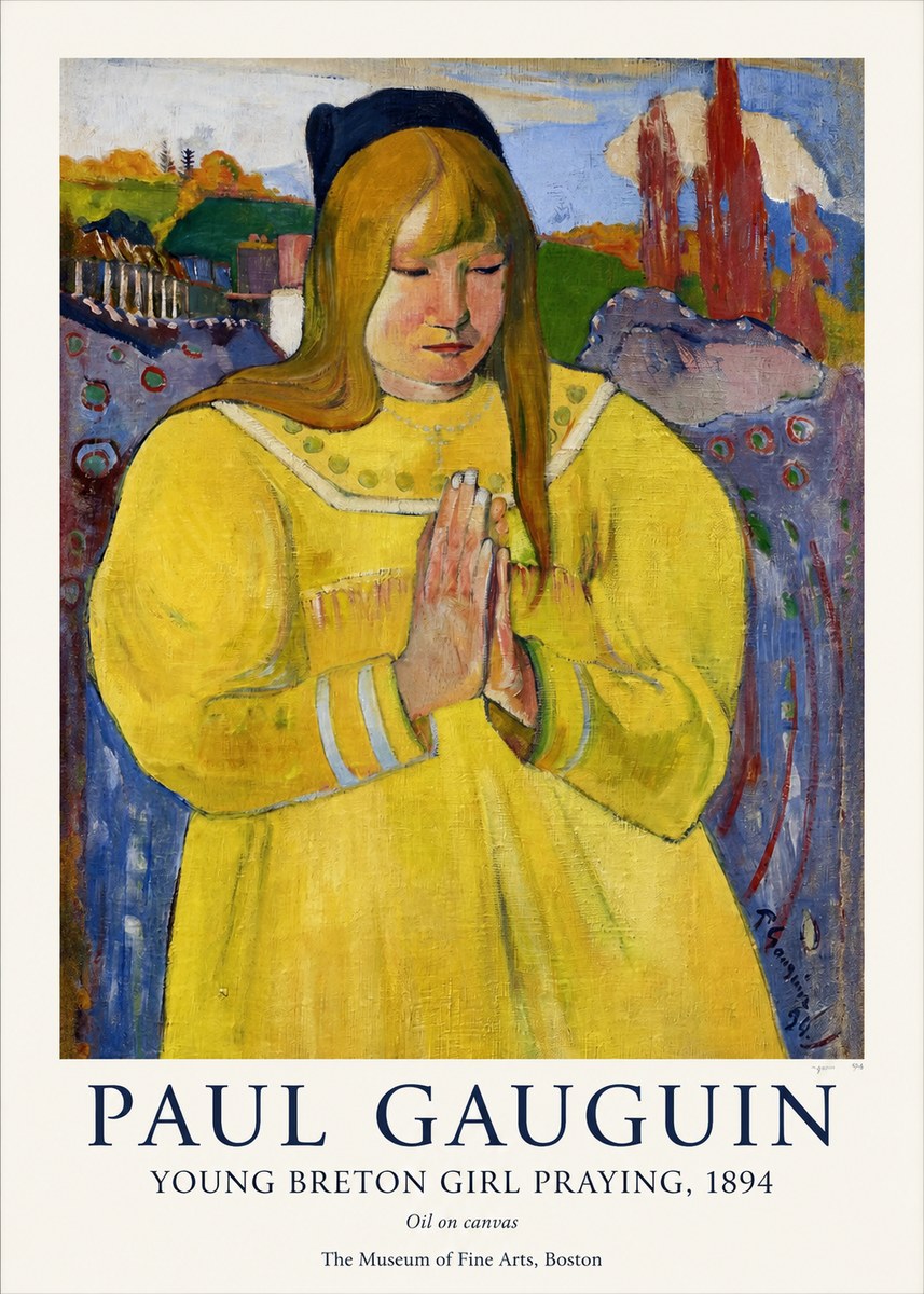 Paul Gauguin Young Breton Girl Praying, 1894 No1 - Plakát