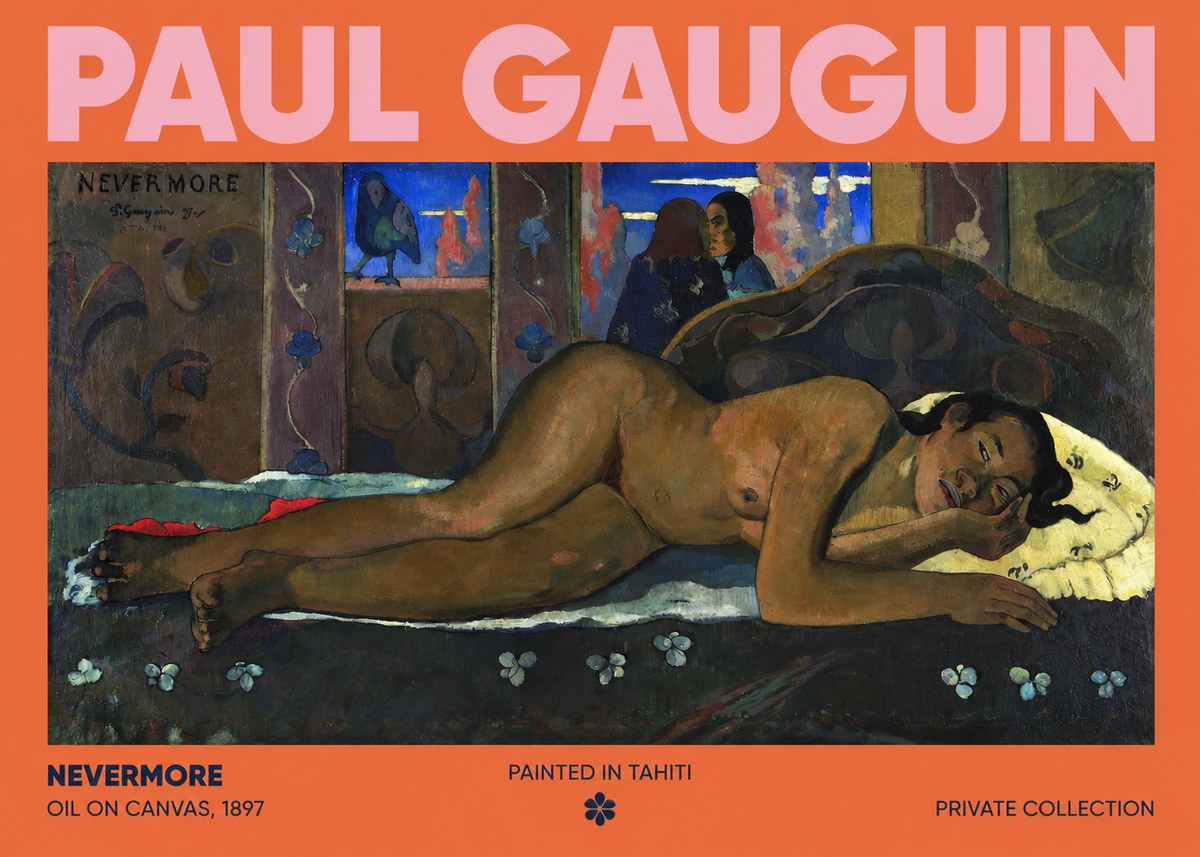 Paul Gauguin Nevermore No2 - Plakát