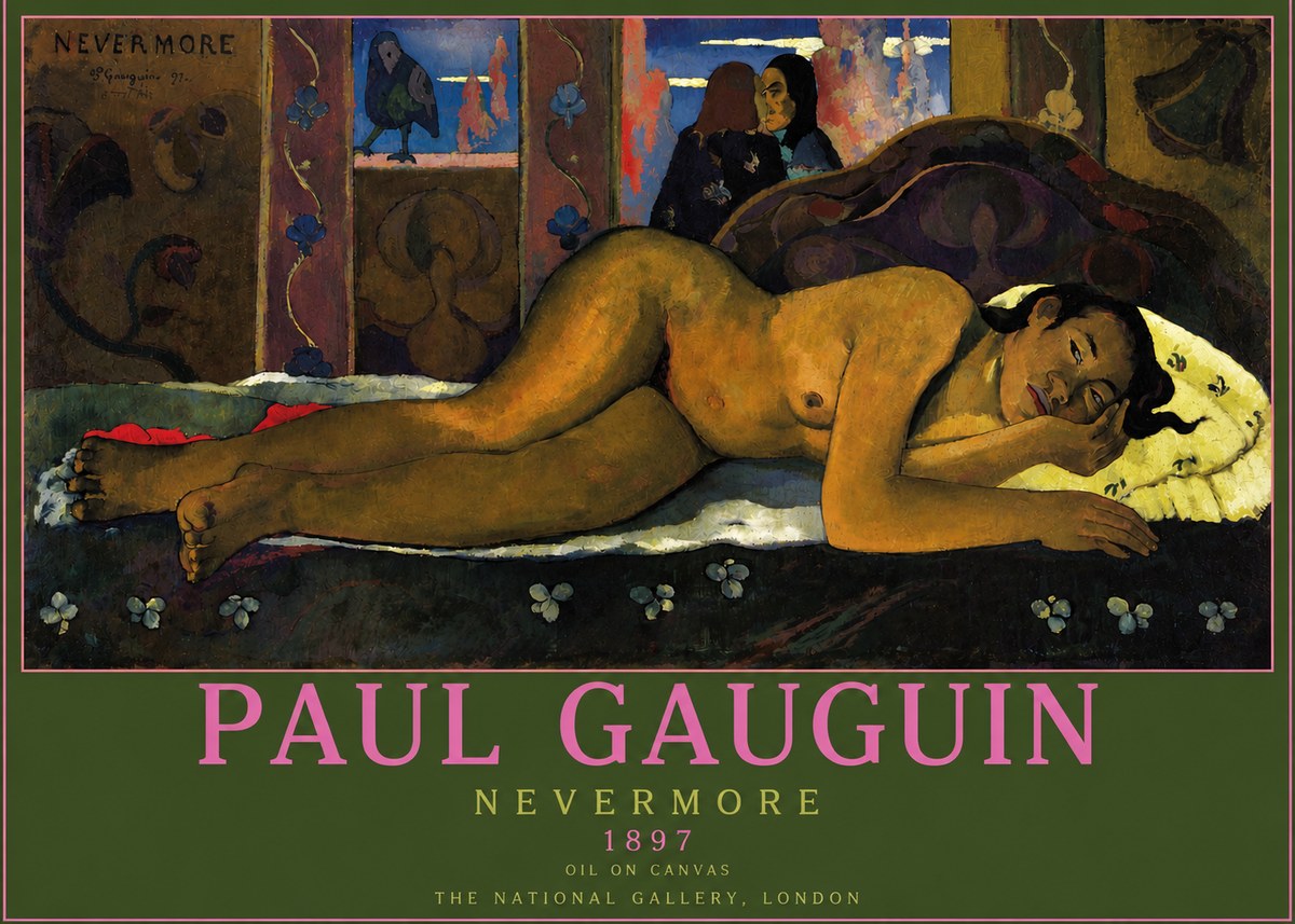 Paul Gauguin Nevermore No5 - Plakát