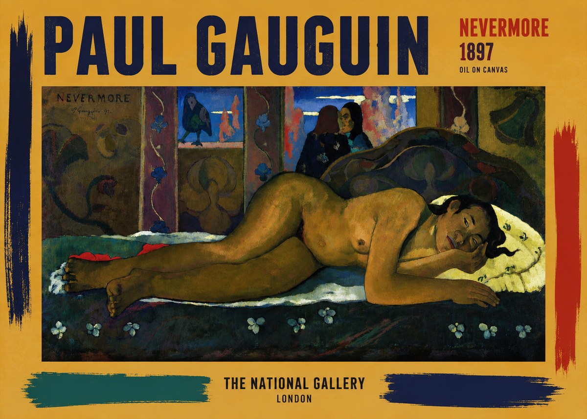 Paul Gauguin Nevermore No6 - Plakát