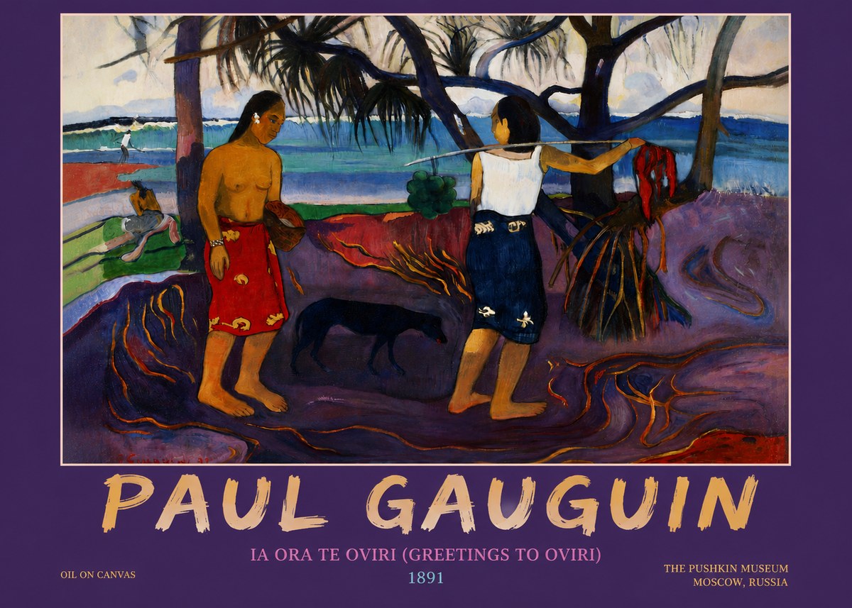 Paul Gauguin Ia Ora Na Te Ovari (I Raro Te Oviri) No4 - Plakát