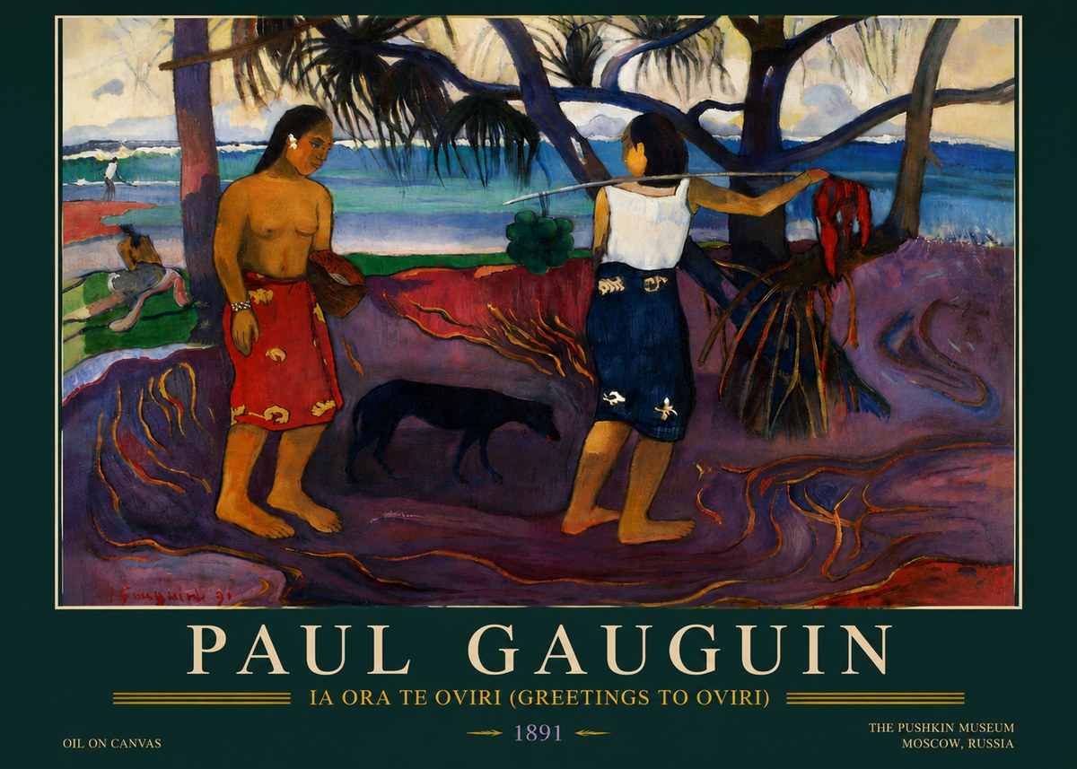 Paul Gauguin Ia Ora Na Te Ovari (I Raro Te Oviri) No5 - Plakát