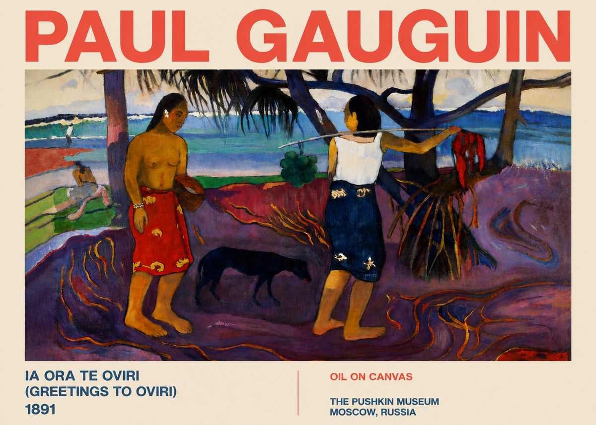 Paul Gauguin Ia Ora Na Te Ovari (I Raro Te Oviri) No6 - Plakát