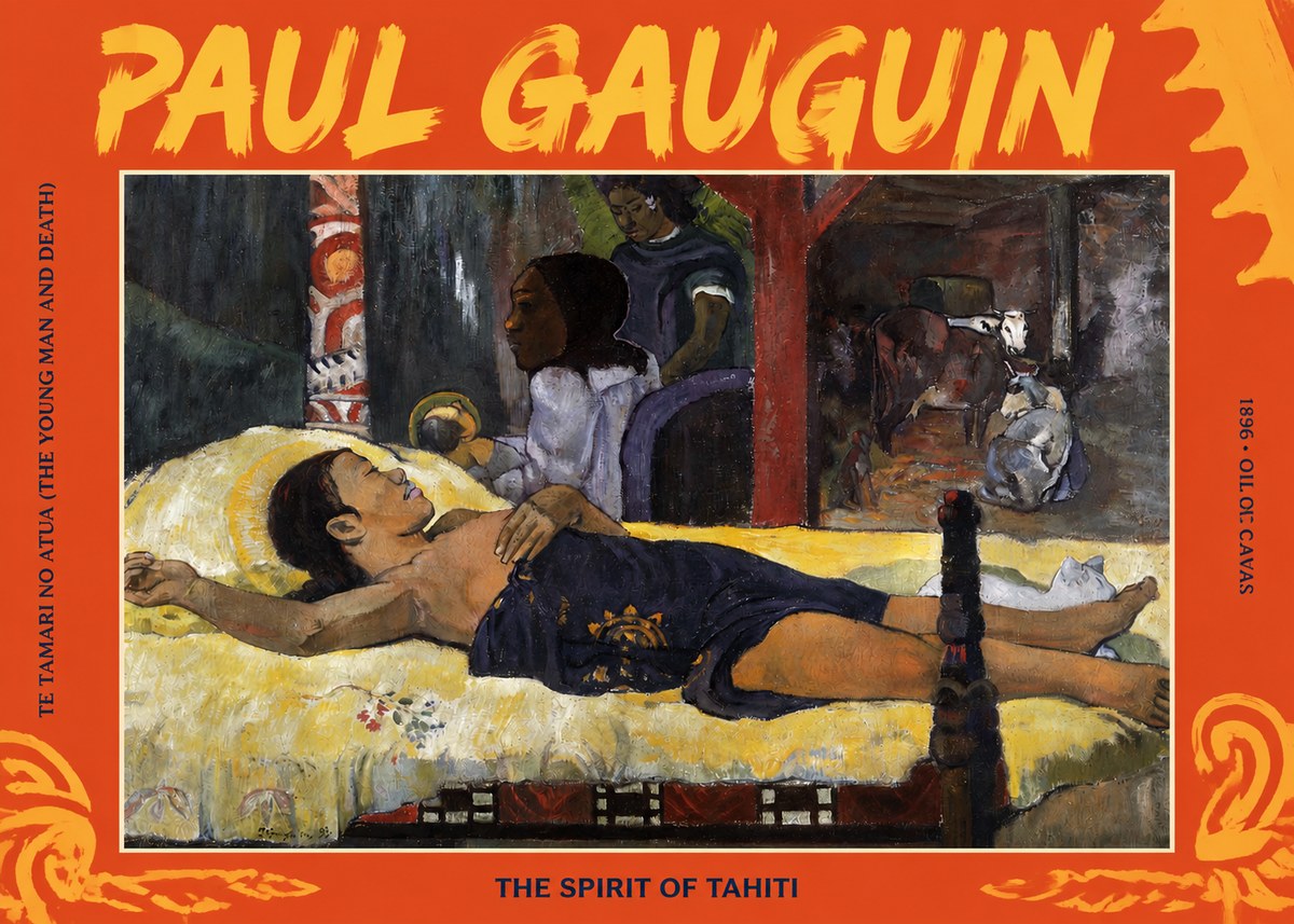 Paul Gauguin Te Tamari No Atua (the Young Man and Death) No2 - Plakát