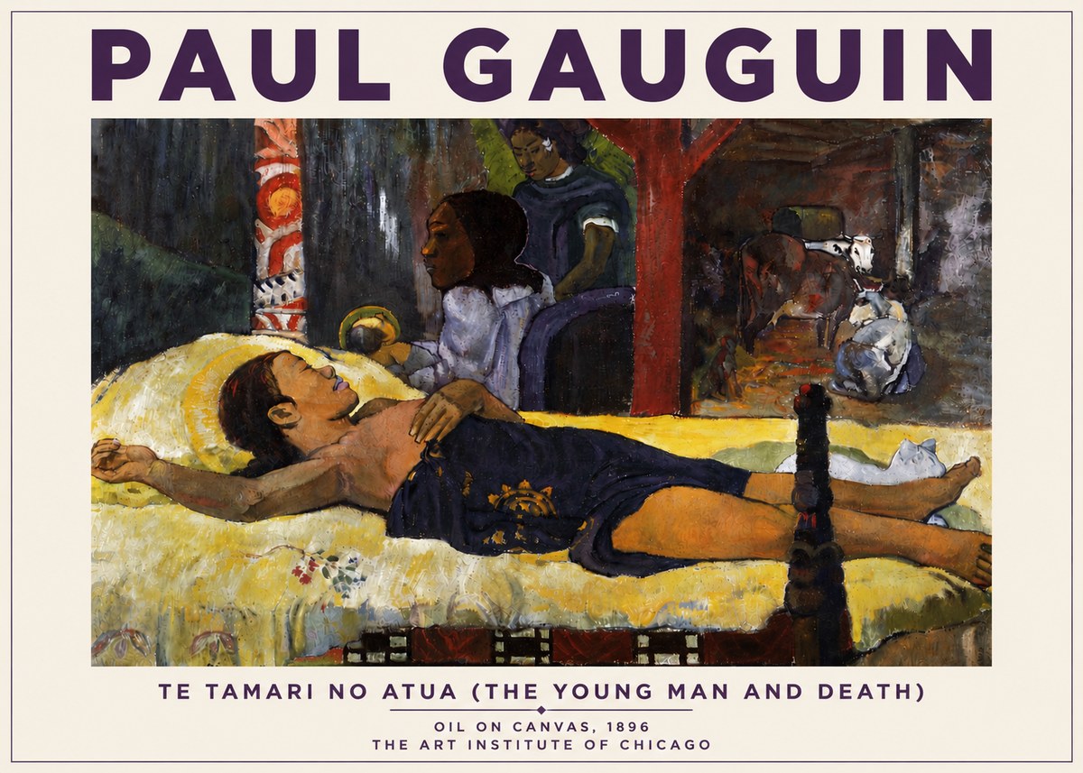 Paul Gauguin Te Tamari No Atua (the Young Man and Death) No4 - Plakát