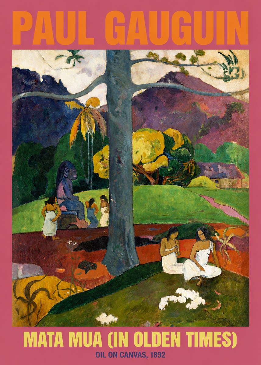 Paul Gauguin Mata Mua (in Olden Times) No2 - Plakát