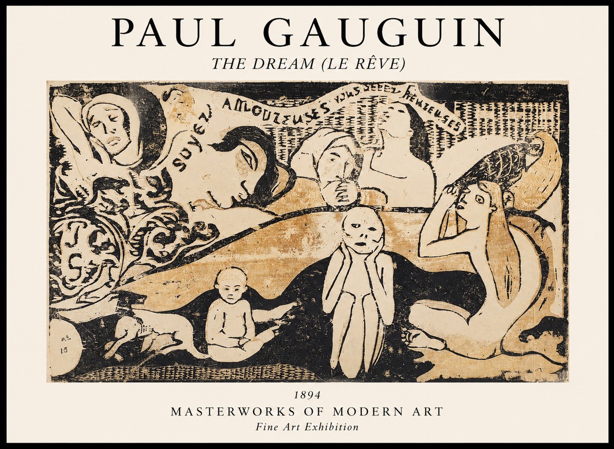 Paul Gauguin The Dream (Le Rêve) No1 - Plakát
