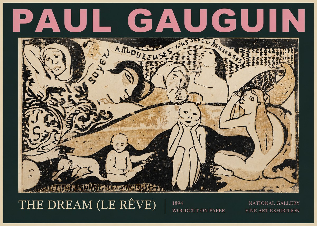 Paul Gauguin The Dream (Le Rêve) No4 - Plakát