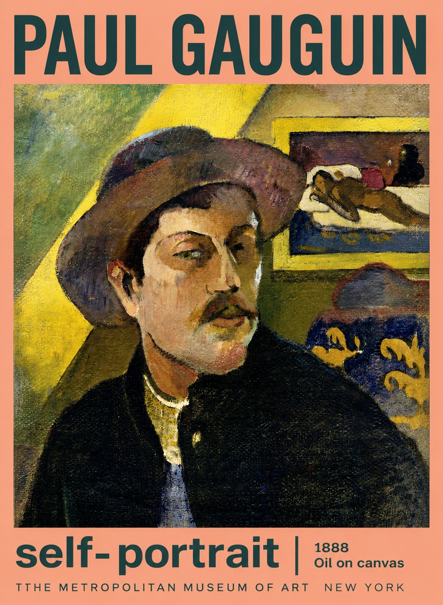 Paul Gauguin Self-portrait II No3 - Plakát