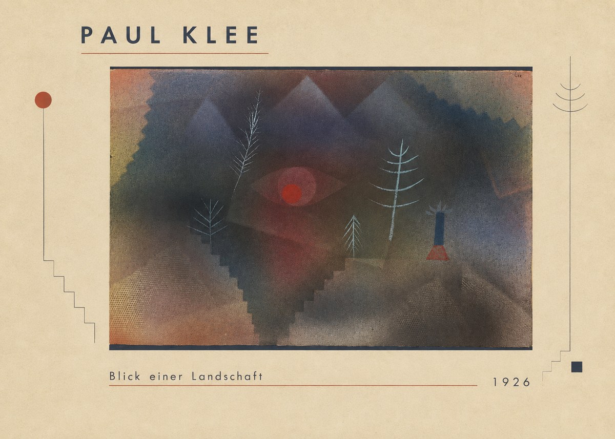 Paul Klee Blick Einer Landschaft No1 - Plakát