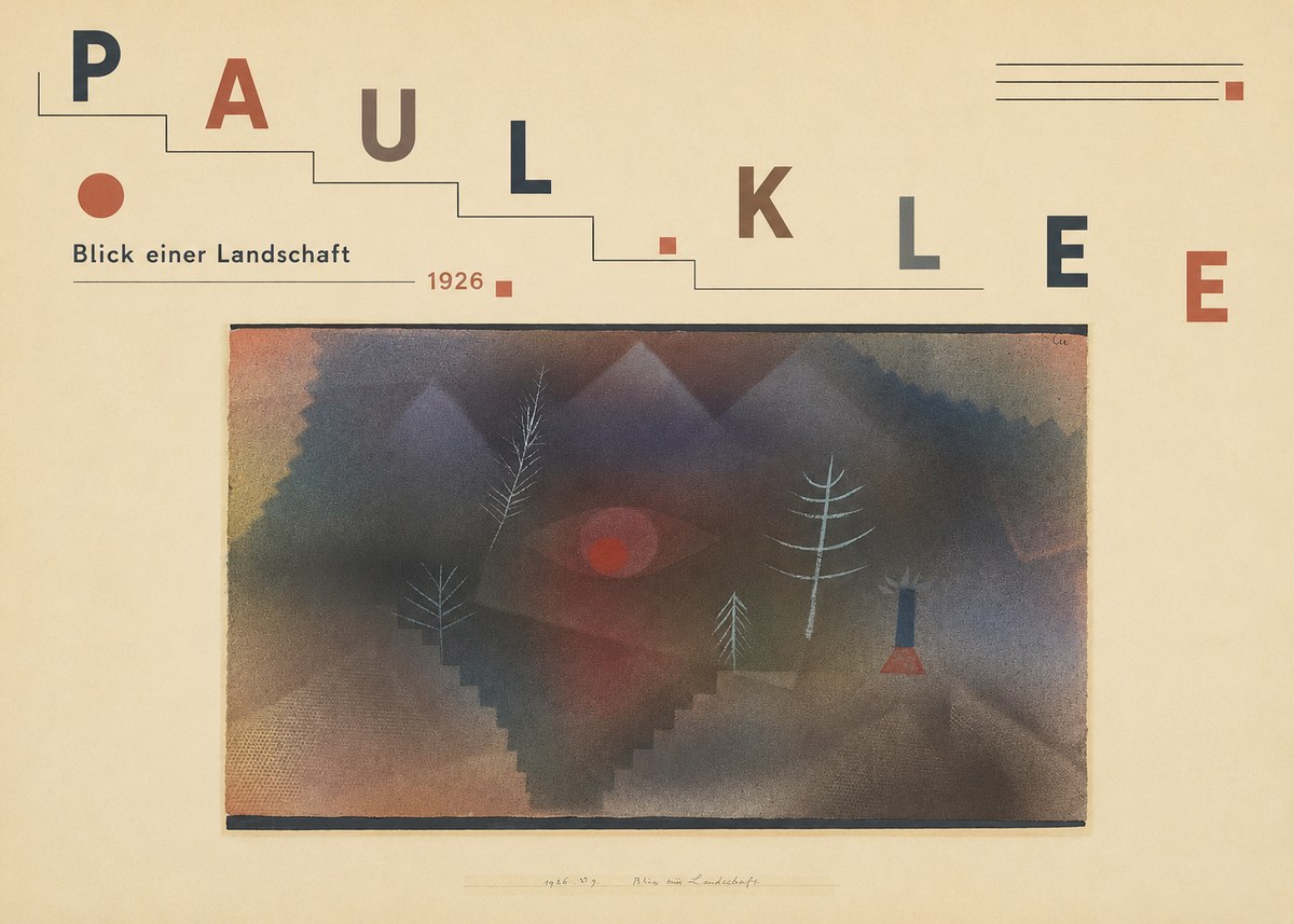 Paul Klee Blick Einer Landschaft No3 - Plakát