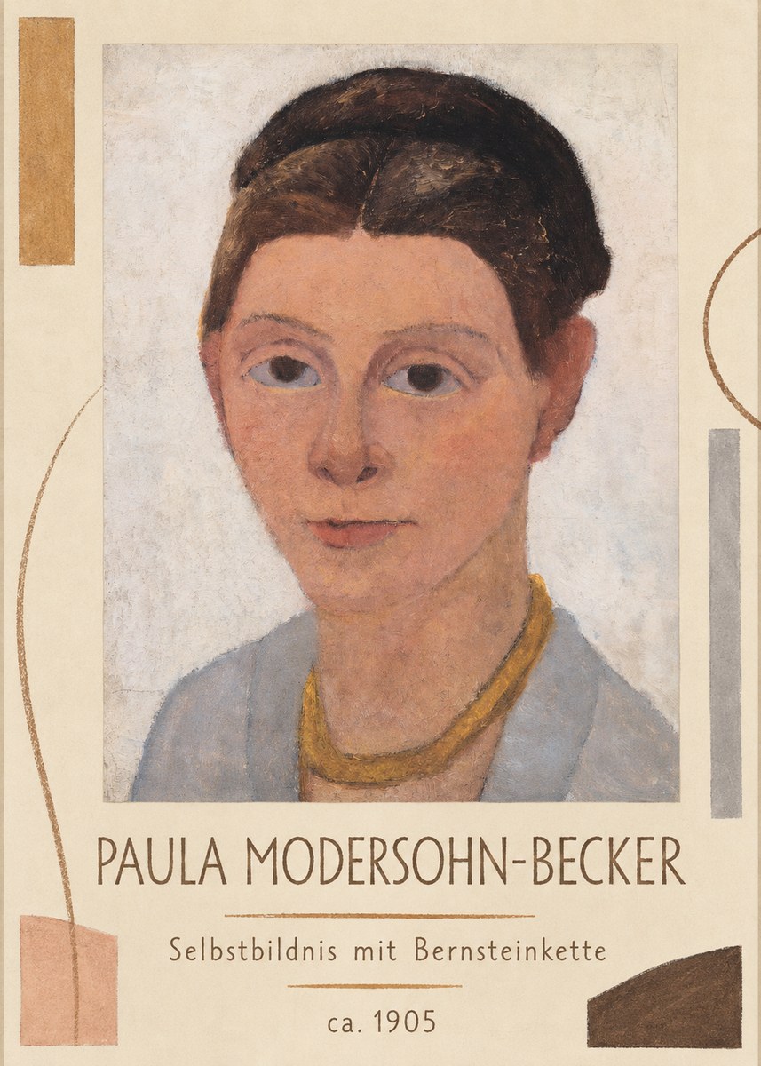 Paula Modersohn-Becker Selbstbildnis Mit Bernsteinkette No1 - Plakát