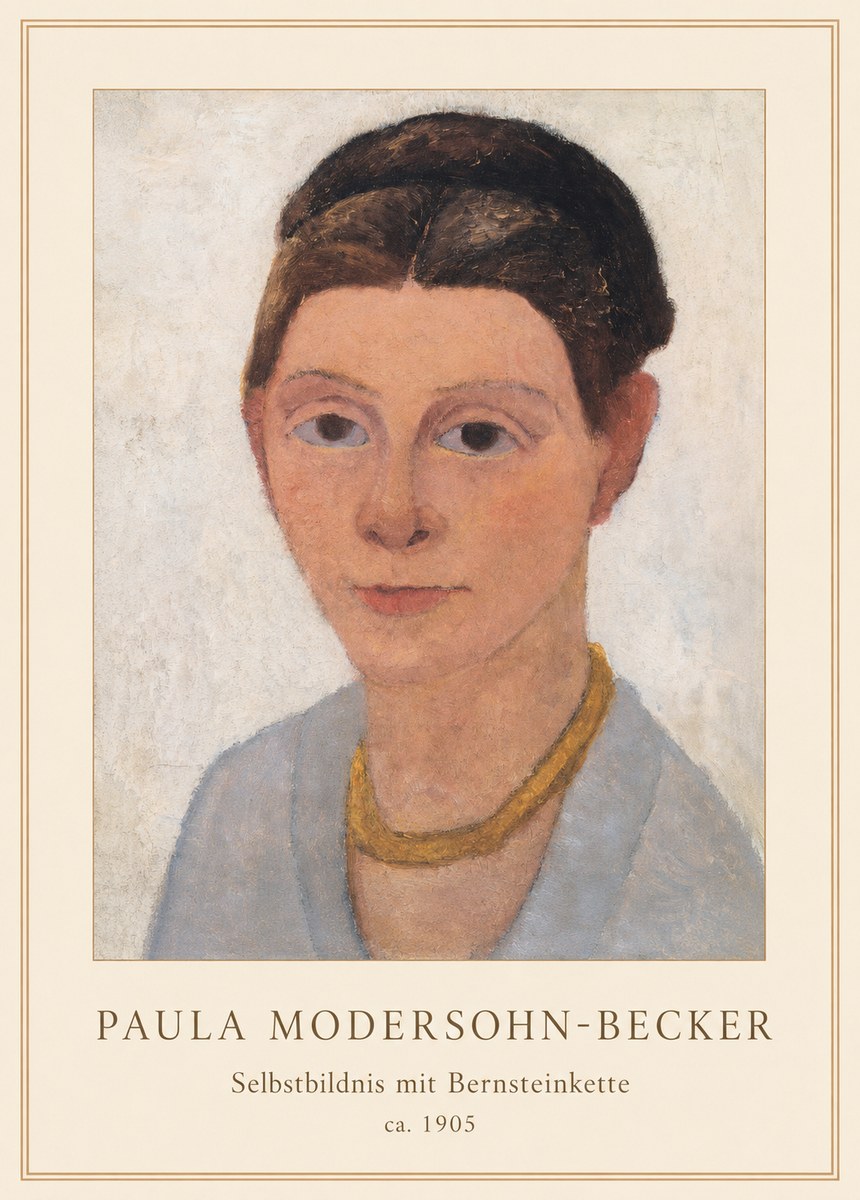 Paula Modersohn-Becker Selbstbildnis Mit Bernsteinkette No3 - Plakát