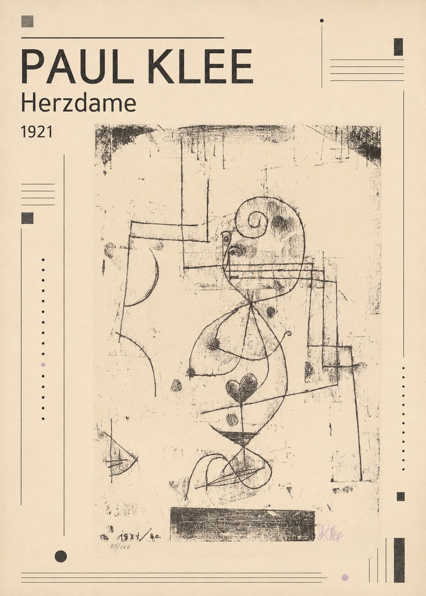 Paul Klee Herzdame No3 - Plakát