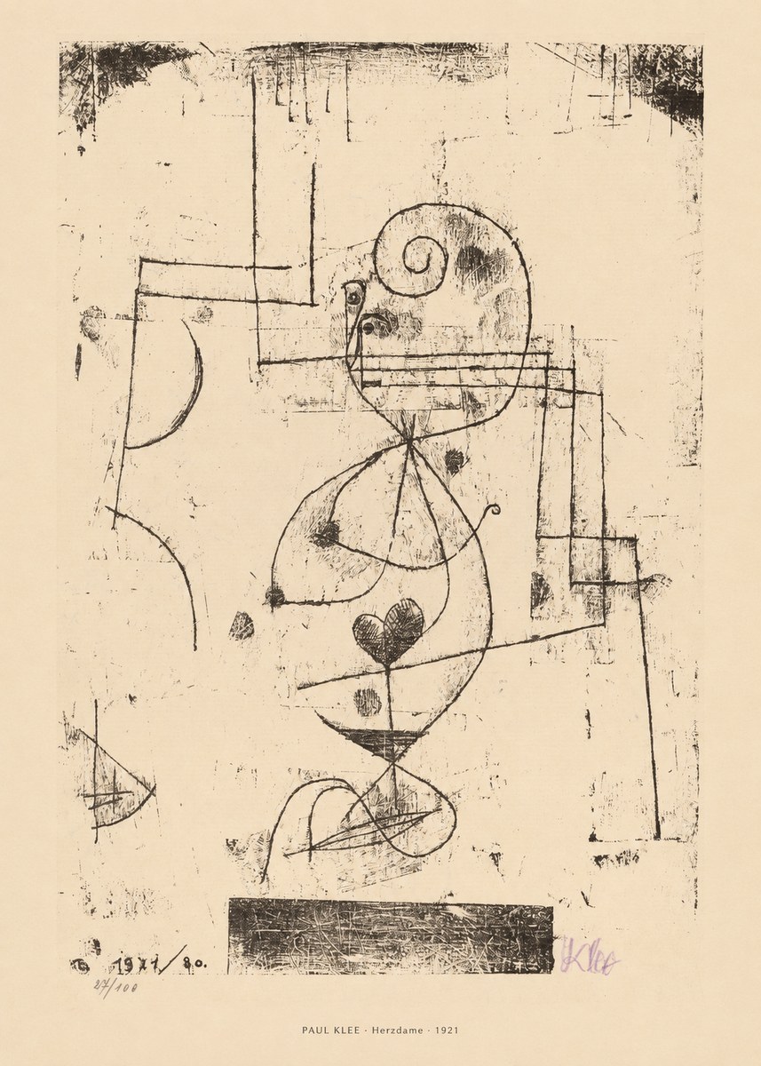 Paul Klee Herzdame No5 - Plakát