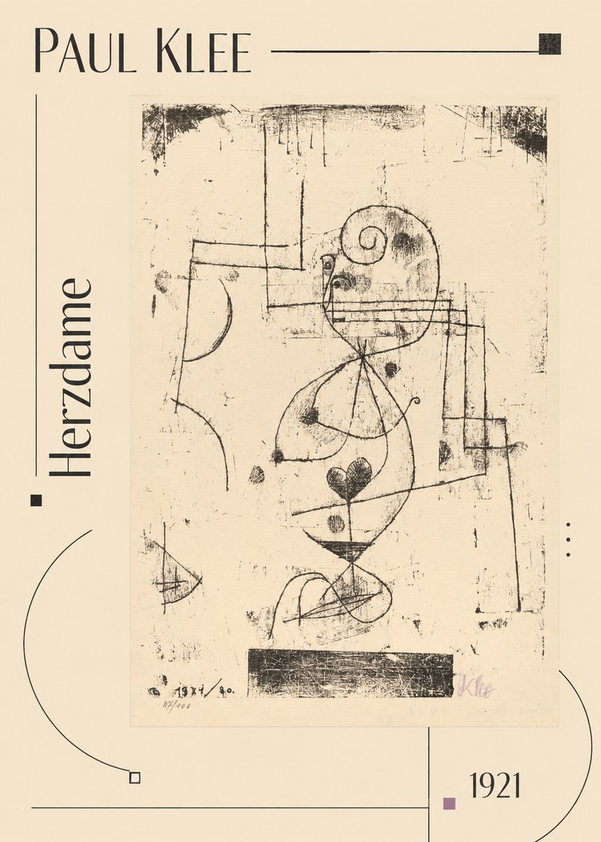 Paul Klee Herzdame No6 - Plakát