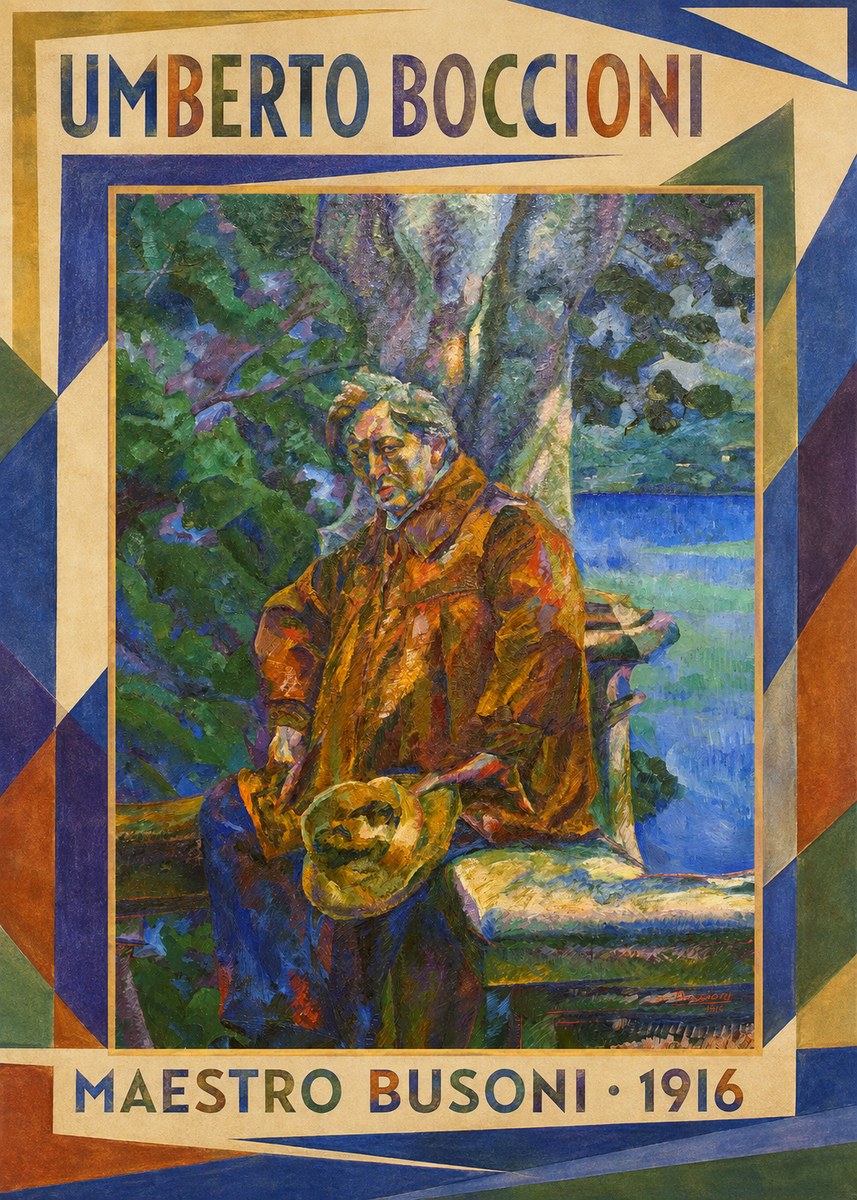 Umberto Boccioni Maestro Busoni No1 - Plakát