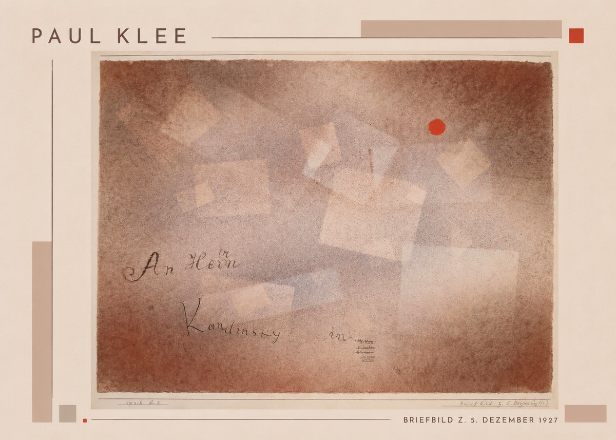 Paul Klee Briefbild Z. 5. Dezember 1927 No1 - Plakát