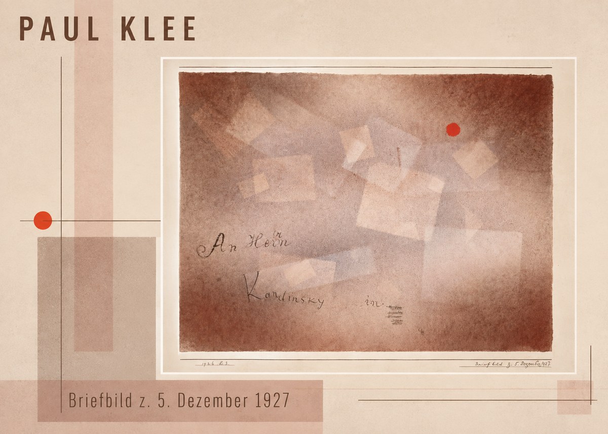 Paul Klee Briefbild Z. 5. Dezember 1927 No3 - Plakát