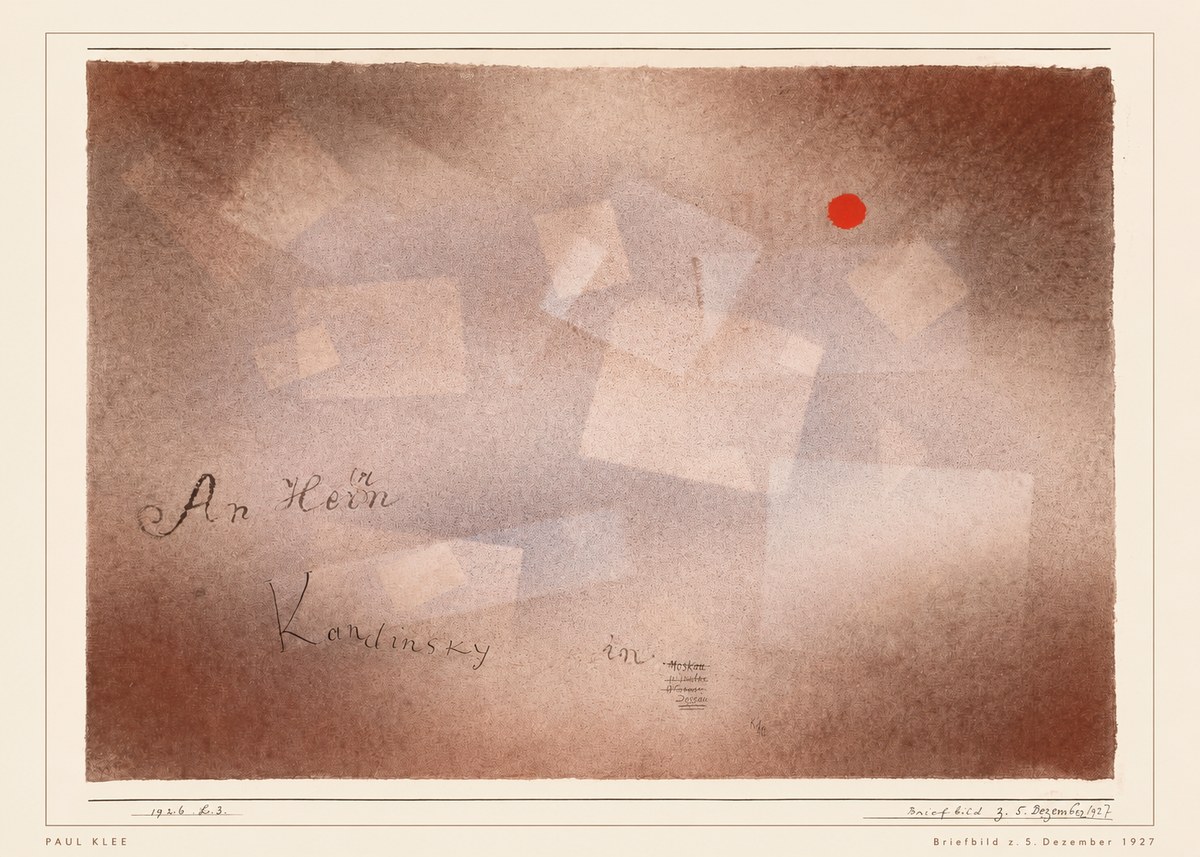 Paul Klee Briefbild Z. 5. Dezember 1927 No5 - Plakát