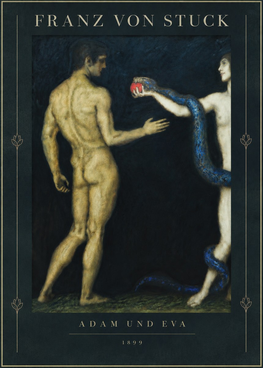 Franz von Stuck Adam Und Eva No5 - Plakát